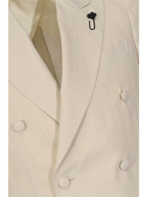 Abito doppiopetto in lino Beige LARDINI | CN467AEI CN64404150